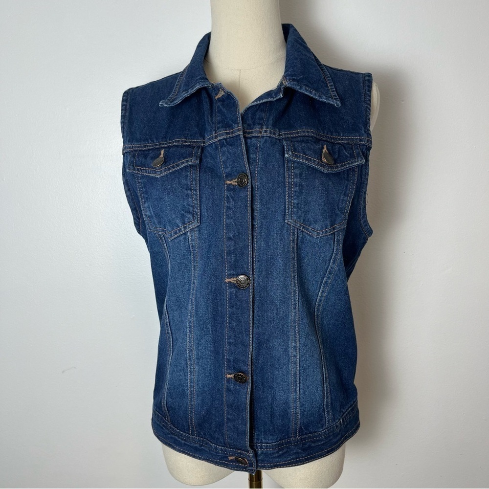 Cotton On Outerwear Denim Sleeveless vest - Picture 2 of 8